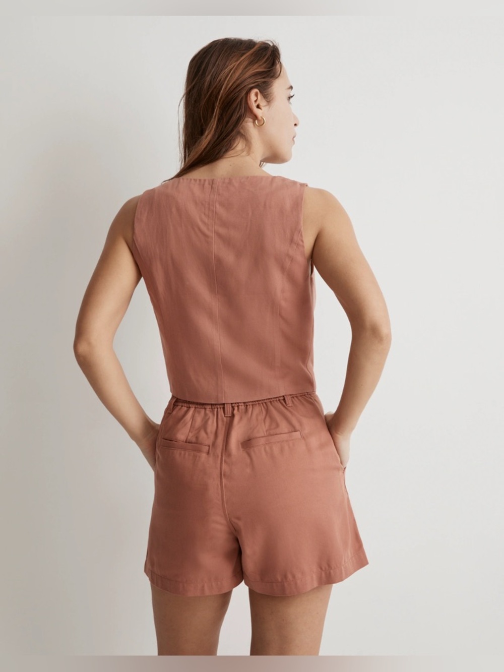 Madewell Dried Rose Katrina Crop Vest Top size 2 EUC - Picture 3 of 8